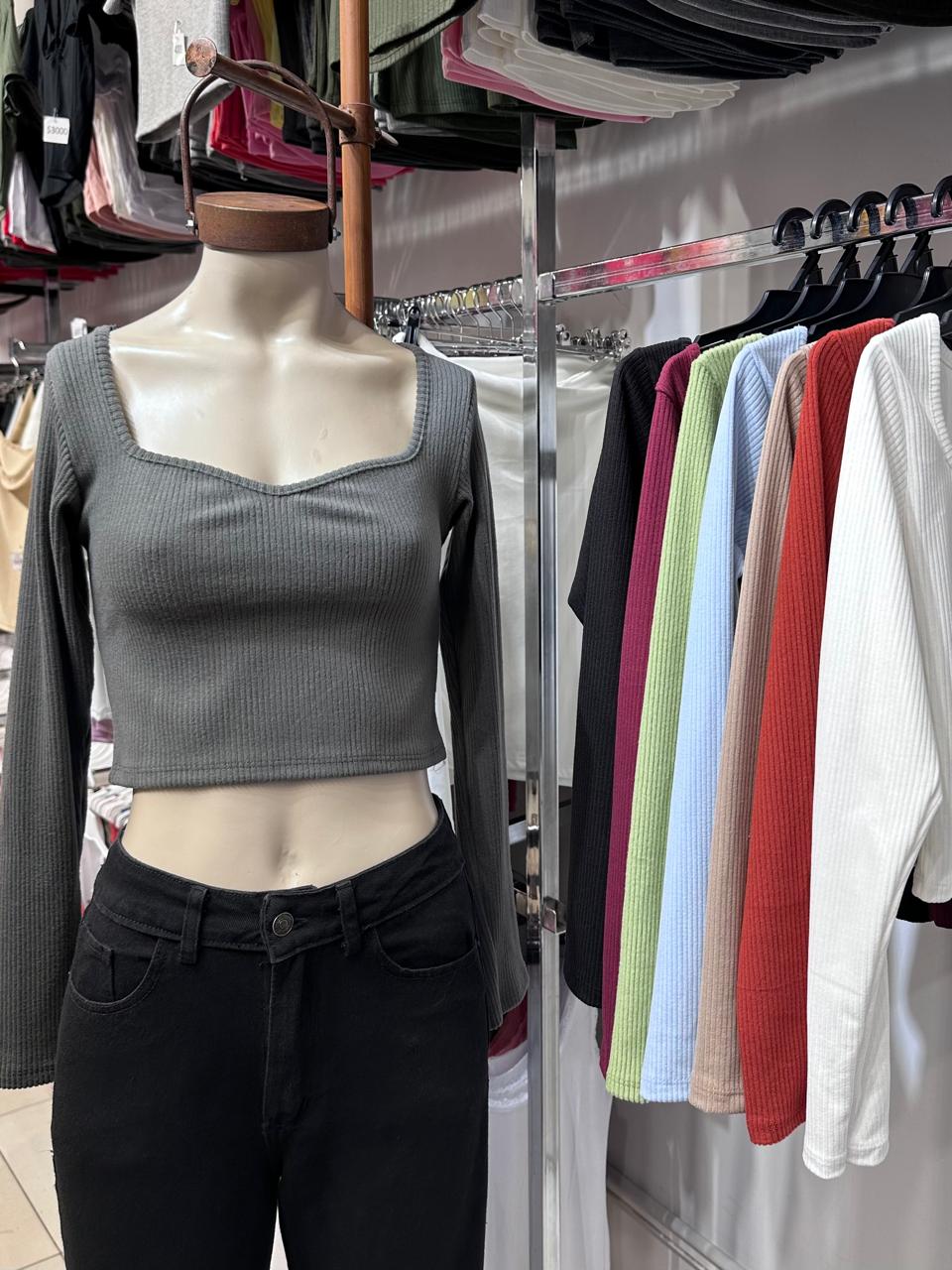 Top termopolar morley cuello pentagono
